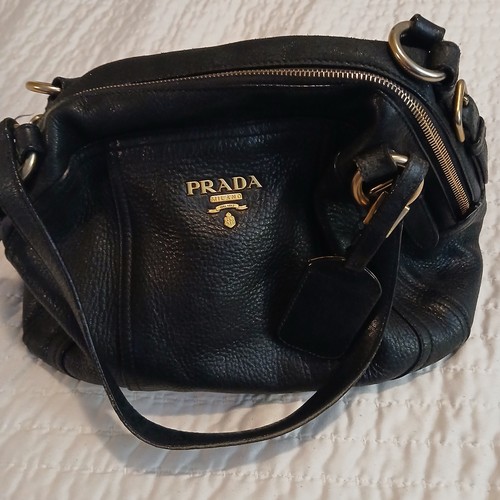 Prada top handle bag logo - prada,