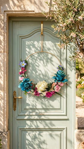 Handmade small floral hoop - handmade,