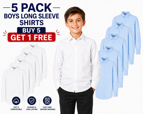 Boys school long sleeve shirt - school,