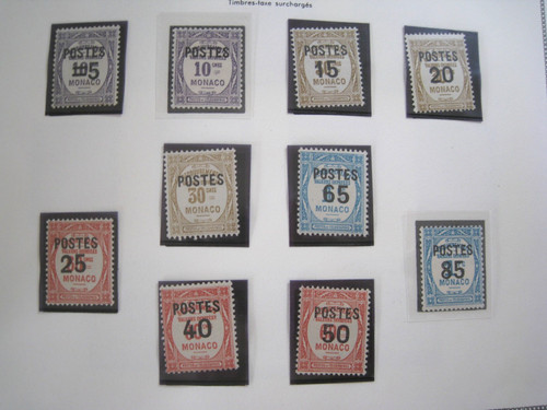 Monaco 1937 surcharges