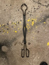 Wood burner log fire tongs