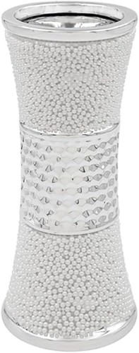 Silver chrome vase - chrome,