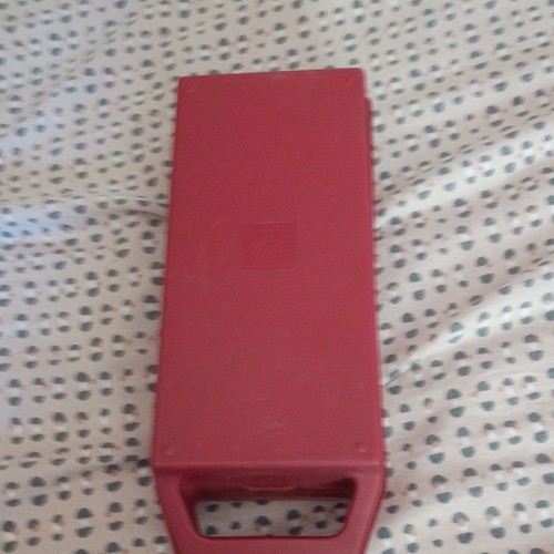 Cassette tape box red - tape, plastic