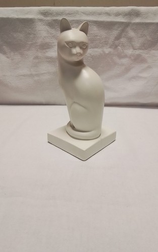 Elegant white ceramic cat - elegant,