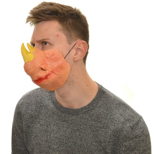 Latex half mask rhinoceros - half,