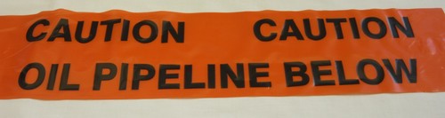 Caution oil pipeline below - pipeline,