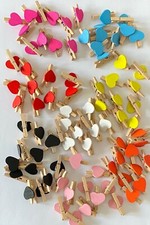 10 Mini Wooden Pegs with