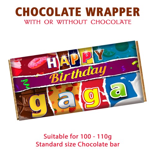 Happy birthday gaga chocolate - happy,