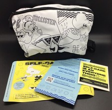 Hollister Fanny Pack Bag Belt White Black Sun Cloud Promote w/Self Care Stickers