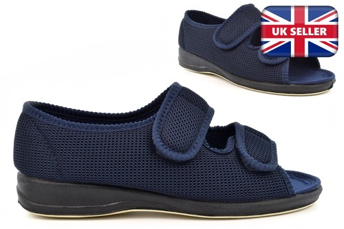 Womens wide fit slippers extra - womens,