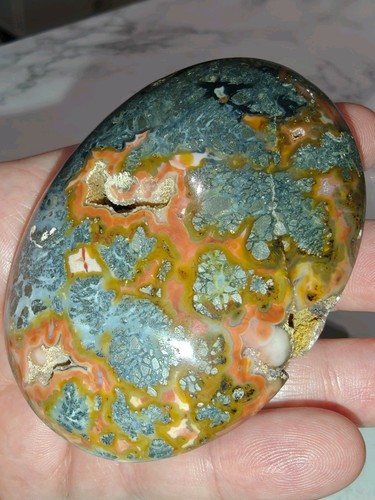 Large marcasite agate palm - large,