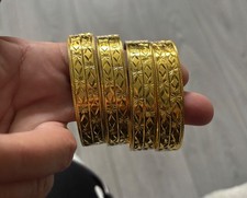 4 x Yellow Gold Filled Pattern