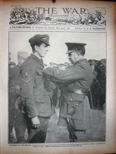 Original Old Antique Print Ww1