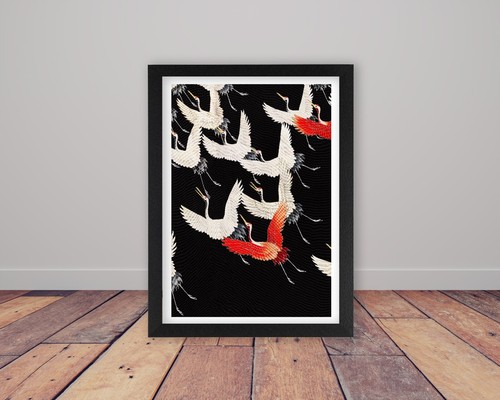 Myriad flying cranes - a,