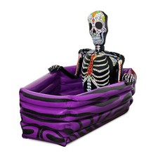 HALLOWEEN DRINKS COOLER DAY OF THE DEAD SKELETON COFFIN INFLATABLE PROP GRAVE 