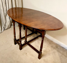 Vintage Colonial Oak Drop Leaf Table - Mid-Century Furniture - CAN DELIVER