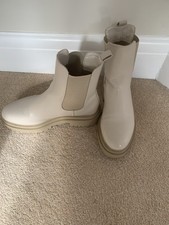 Chelsea Boots Women UK Size 8, EUR 42, Extra Wide Beige