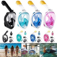 Full Face Snorkel Mask Diving Scuba Goggles Swimming Kids Adults Anti-Fog Swim*