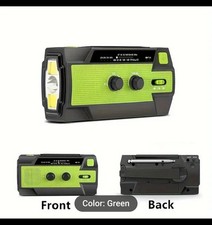 4000mAh Wind Up Solar Radio Hand Crank Emergency FM/AM USB Charger LED Torch