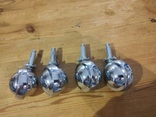 Metal Chrome Ball Caster Furniture Wheels 50mm x 4