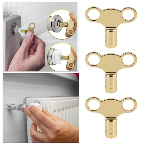 Radiator bleed key solid - solid, brass