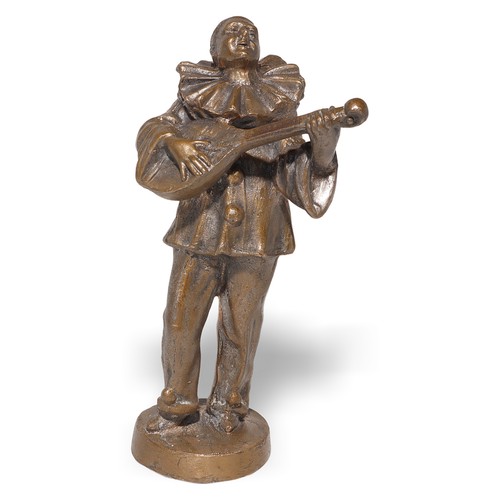 Bronze pierrot figurine - figurine, jester