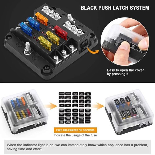 24v blade fuse holder - 12-24v,