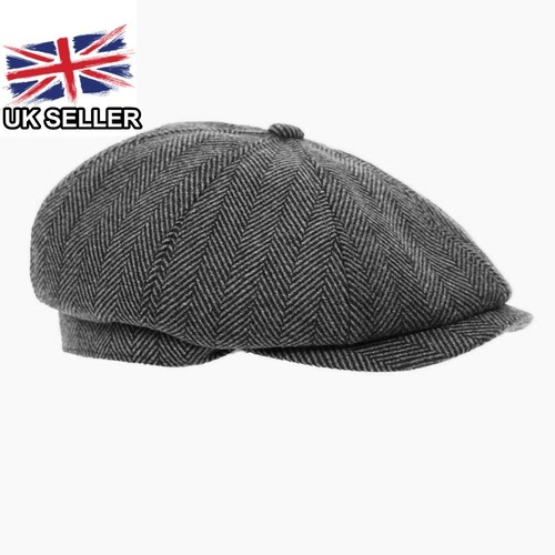 Grey tweed herringbone gatsby - grey,