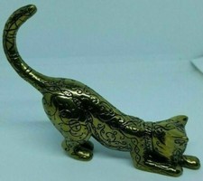 Curio Cabinet Cats Franklin Mint Cat - ASIAN  metal Cat