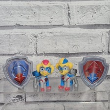 Paw Patrol Twins EllaAnd Tuck Figures Mighty Pups Official With Badges READ