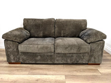 SOFA 2 Seater Mink Jumbo Corduroy Full Back Zip-On Arms Removable Cushions