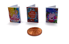 Dolls House Miniature - 3 Childrens Colouring Books - (DD034) - P+P Combined