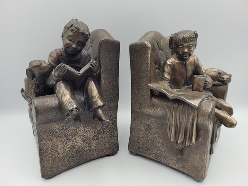 Genesis bronze tone bookends - bronze,