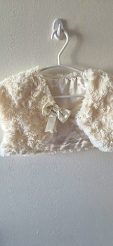 White girls faux fur lined - lined, tie