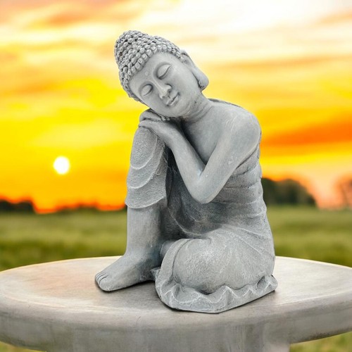 Buddha statue grey 54x36cm - buddha,