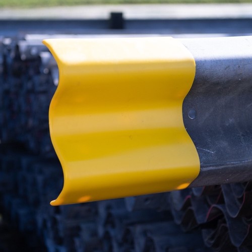 Armco barrier yellow end - barrier,