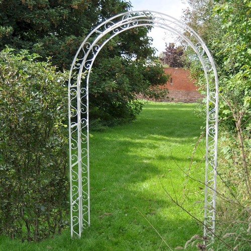 Metal garden arch cream - cream, or