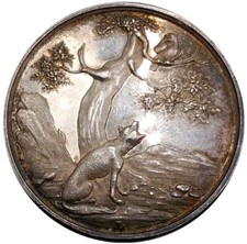 (1830's) Silver Fox & Crow