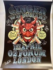 Ginger Wildheart Show Birthday Bash 2016. Poster Signed Autographed Wildhearts