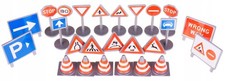 25pc Road Signs & Cones Toy