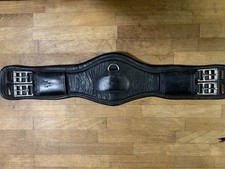 Albion Short Leather Girth, Black, 24”  - Used
