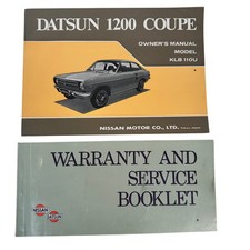 1971 Datsun 1200 COUPE Owner's Manual Model KLB 11OU Original & Warranty Booklet