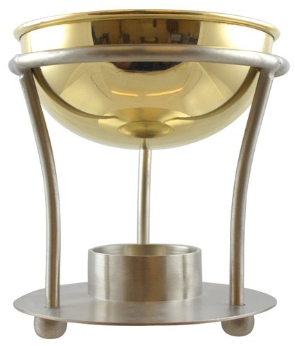 Large brass oil burner - large, for