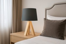 Table Lamp Modern Bedside Light norden Home Holladay Solid Wood Tripod  36cm