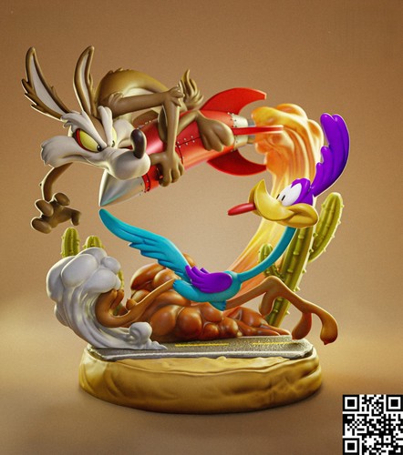 Wile coyote roadrunner 3d - wile-e,