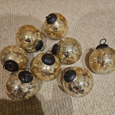 Vintage Christmas Kugel Baubles  x8