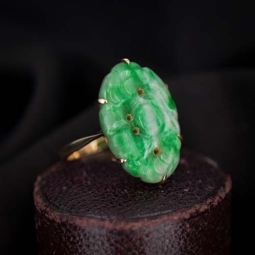Art deco carved jade - art,