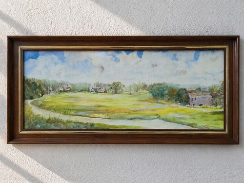Large signed watercolour - signed,