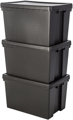 Black large storage boxes - x,