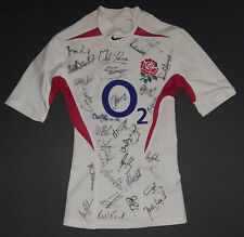 England Rugby Shirt 2003 Squad Signed Johnson Dallaglio Lewsey Robinson etc COA